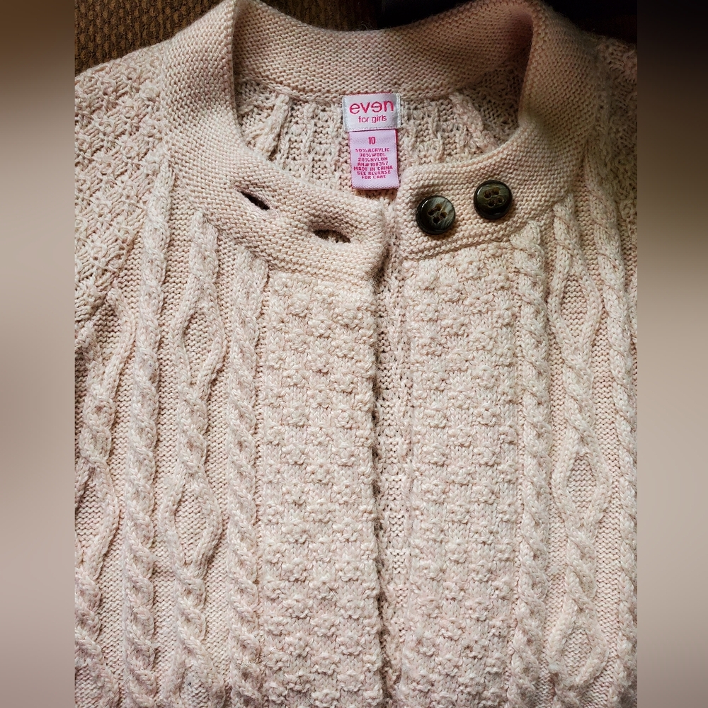 Even Girl's Blush Pink Sweater